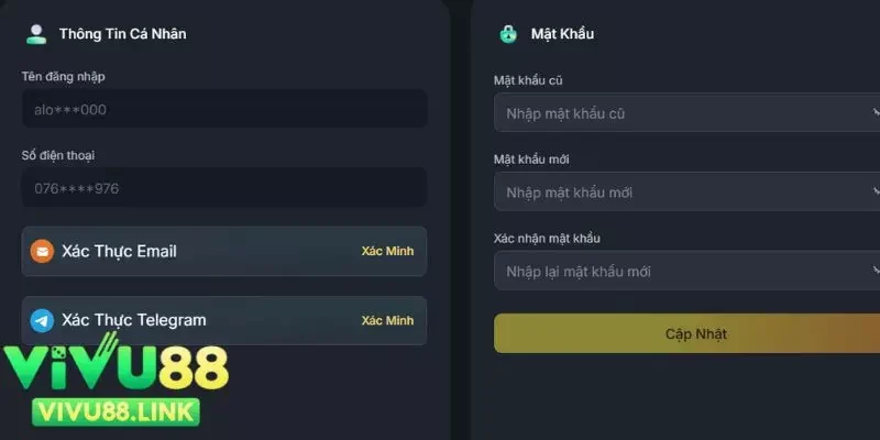 Xác nhận thông tin, kiểm tra số dư cập nhật